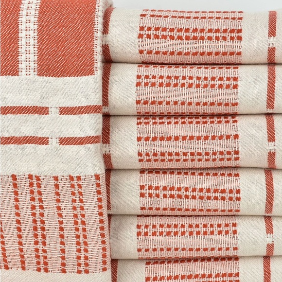 S X S W Desert Red Towel Blanket FLiPSiDE Threads Anthropologie Organic Cotton - Picture 9 of 13